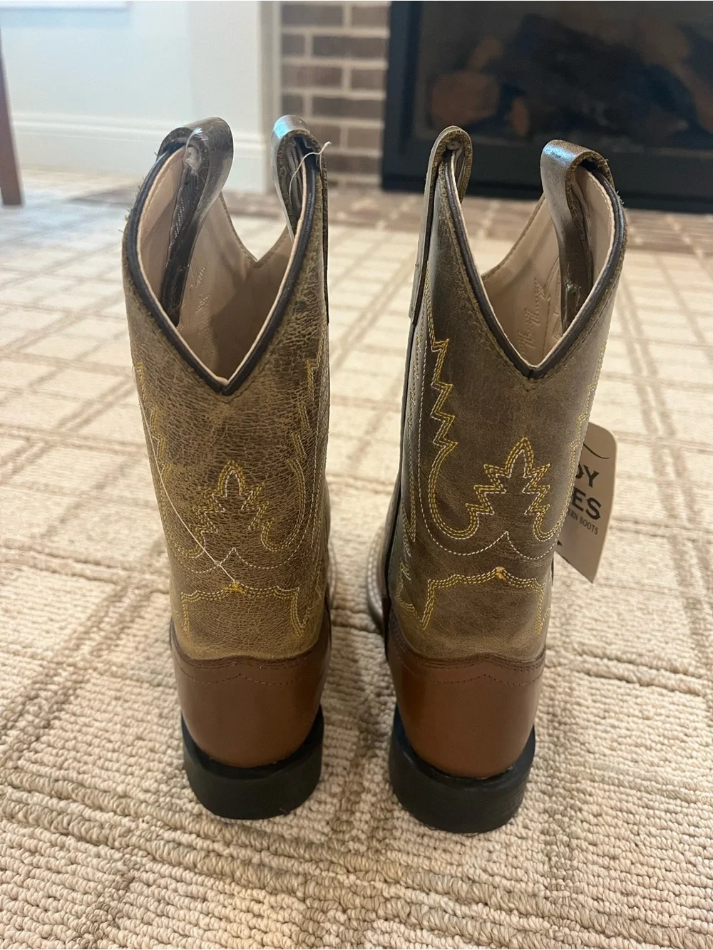 Cody James Kids Brown Tan Western Cowboy Boots